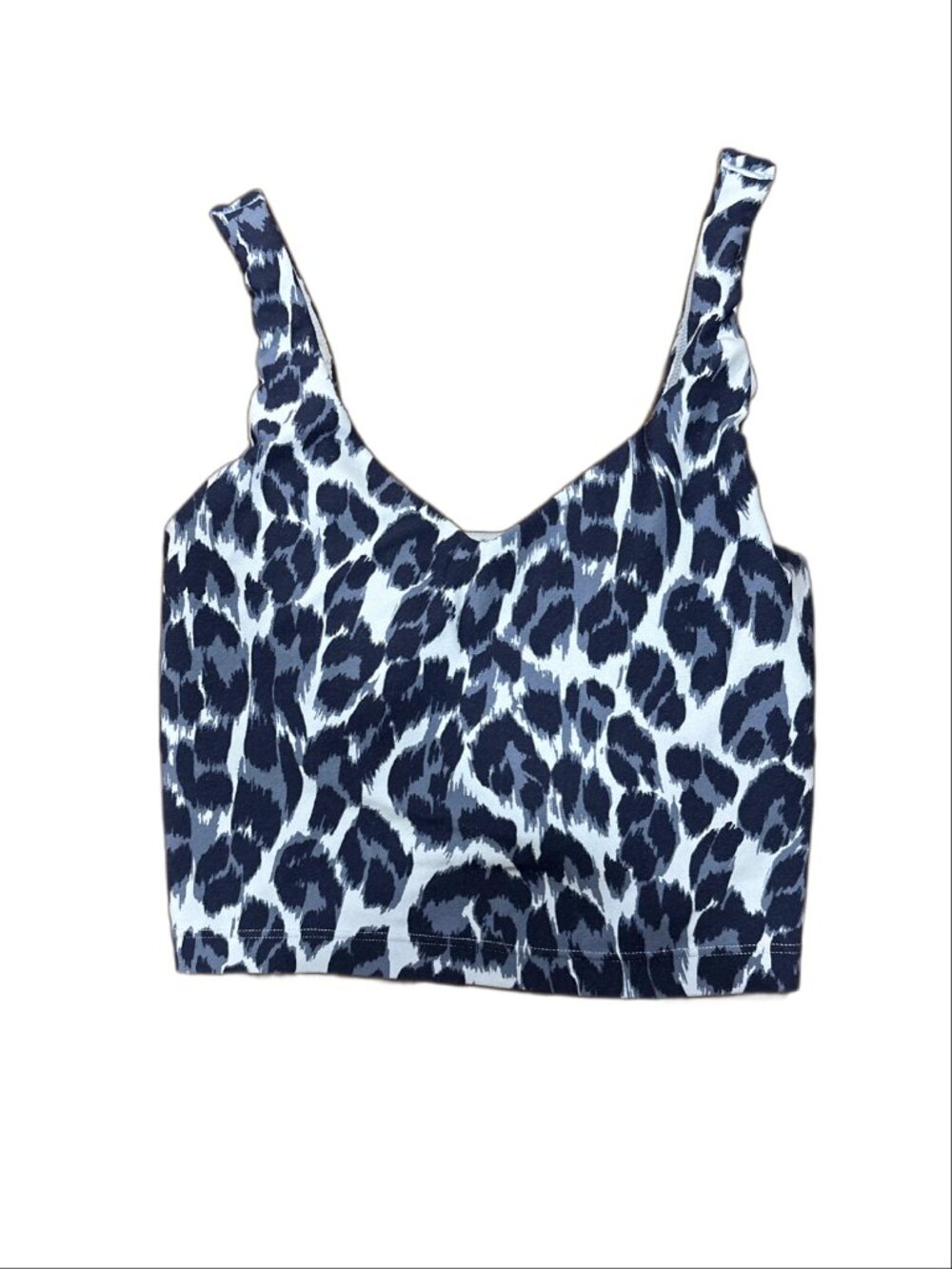 OFFLINE by Aerie Real Me Recharge Leopard Longline Sports Bra (Blue)